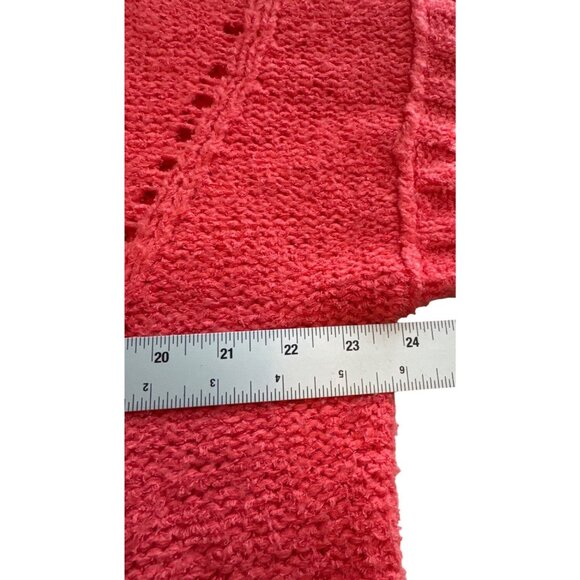 Anthropologie Pilcro Marla Coral Cropped V-Neck Knit Sweater Small Cottagecore - Picture 8 of 9